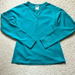 North Face Henley tech shirt!  Embroidered detail on sleeve.